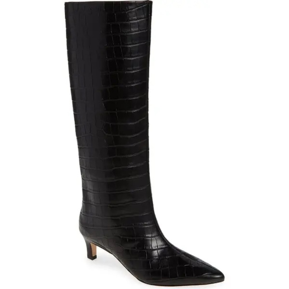 Nordstrom Dauphine kitten heel boots in vegan leather